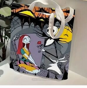Jack And Sally Canvas Tote